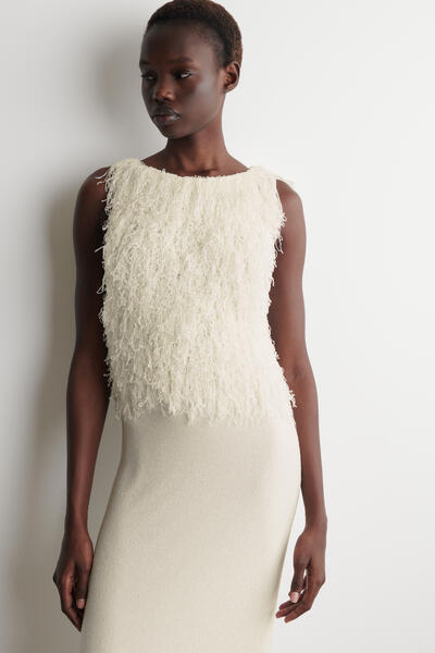 COS フリンジニットコラムドレス