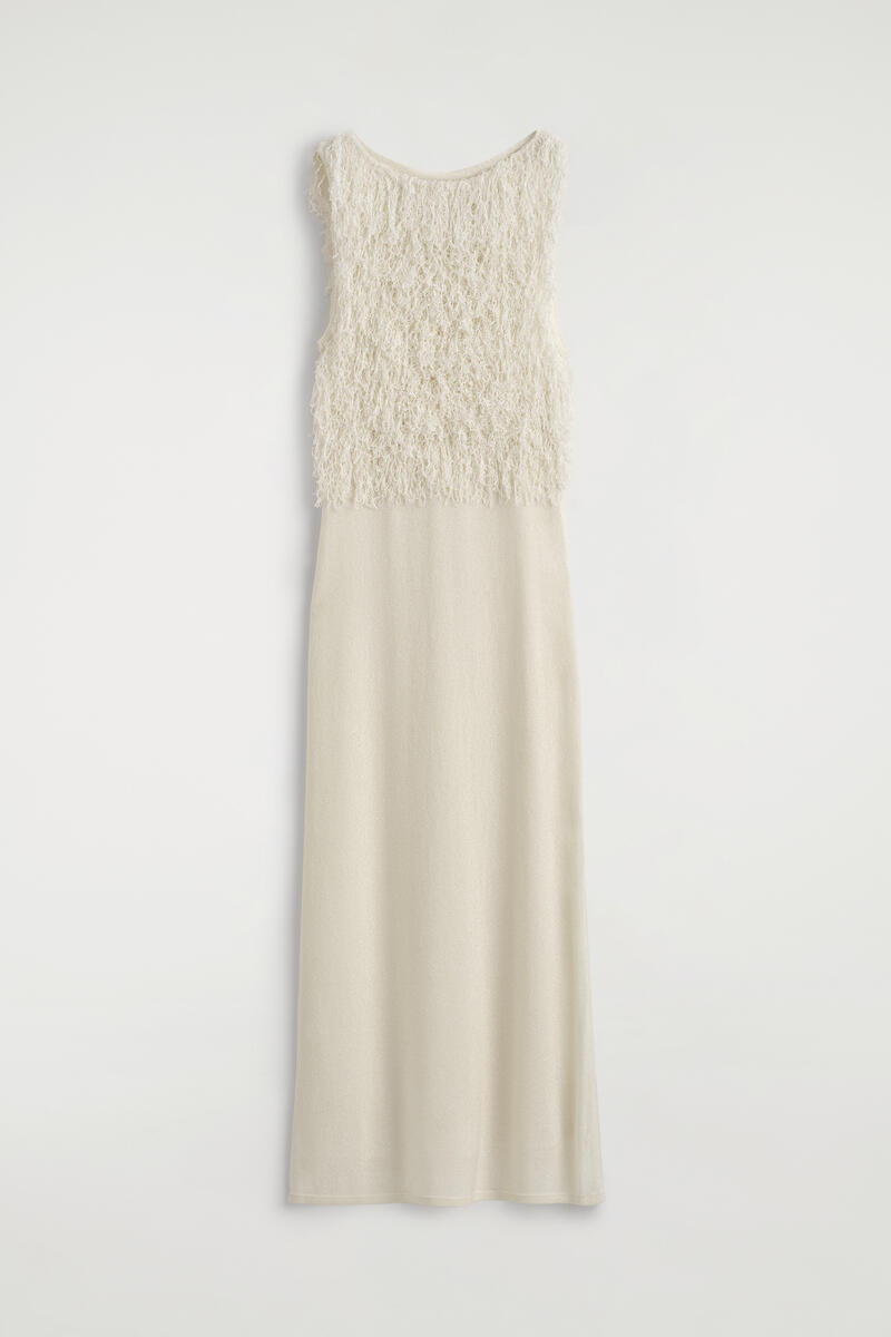 COS フリンジニットコラムドレス