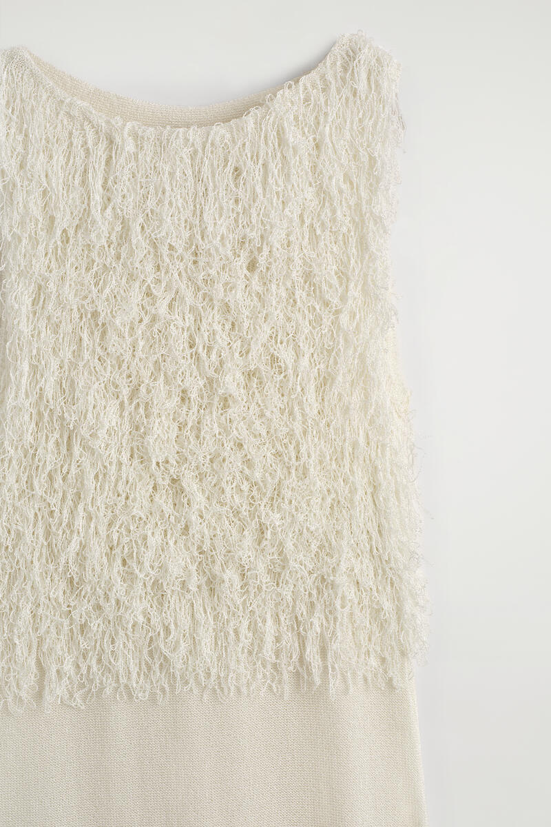 COS フリンジニットコラムドレス