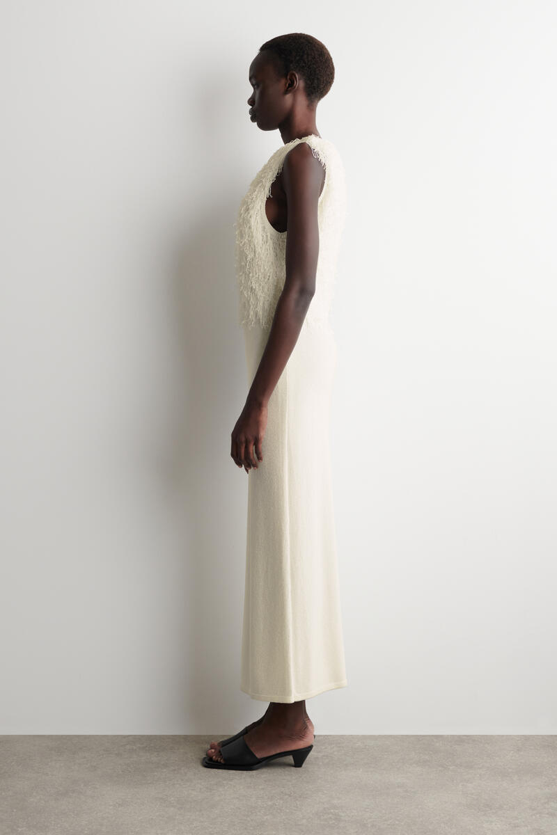 COS フリンジニットコラムドレス