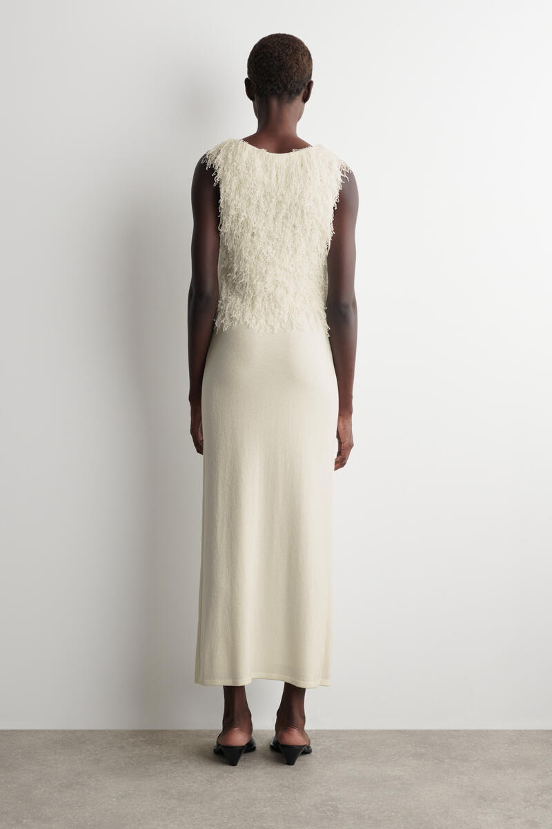 COS フリンジニットコラムドレス