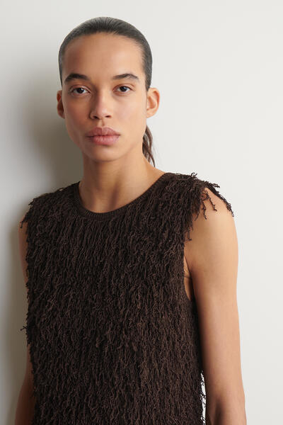 COS フリンジニットトップ