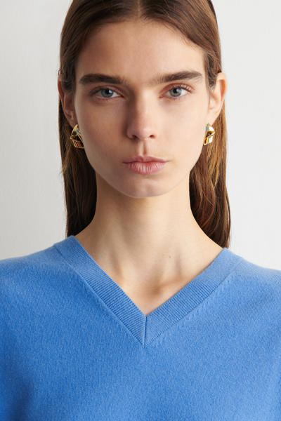 COS メリノウール素材Vネックセーター