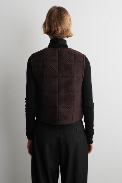 COS パデッドメリノウールニットベスト