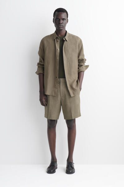 COS テーラードリネンショートパンツ