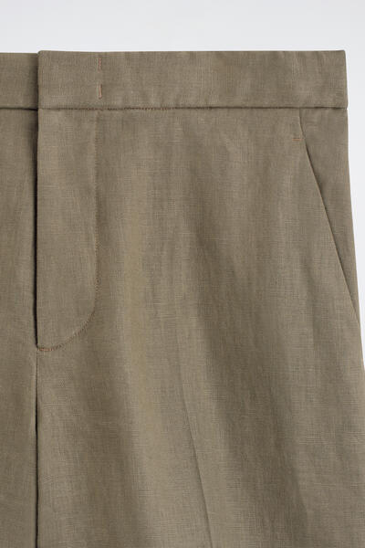 COS テーラードリネンショートパンツ