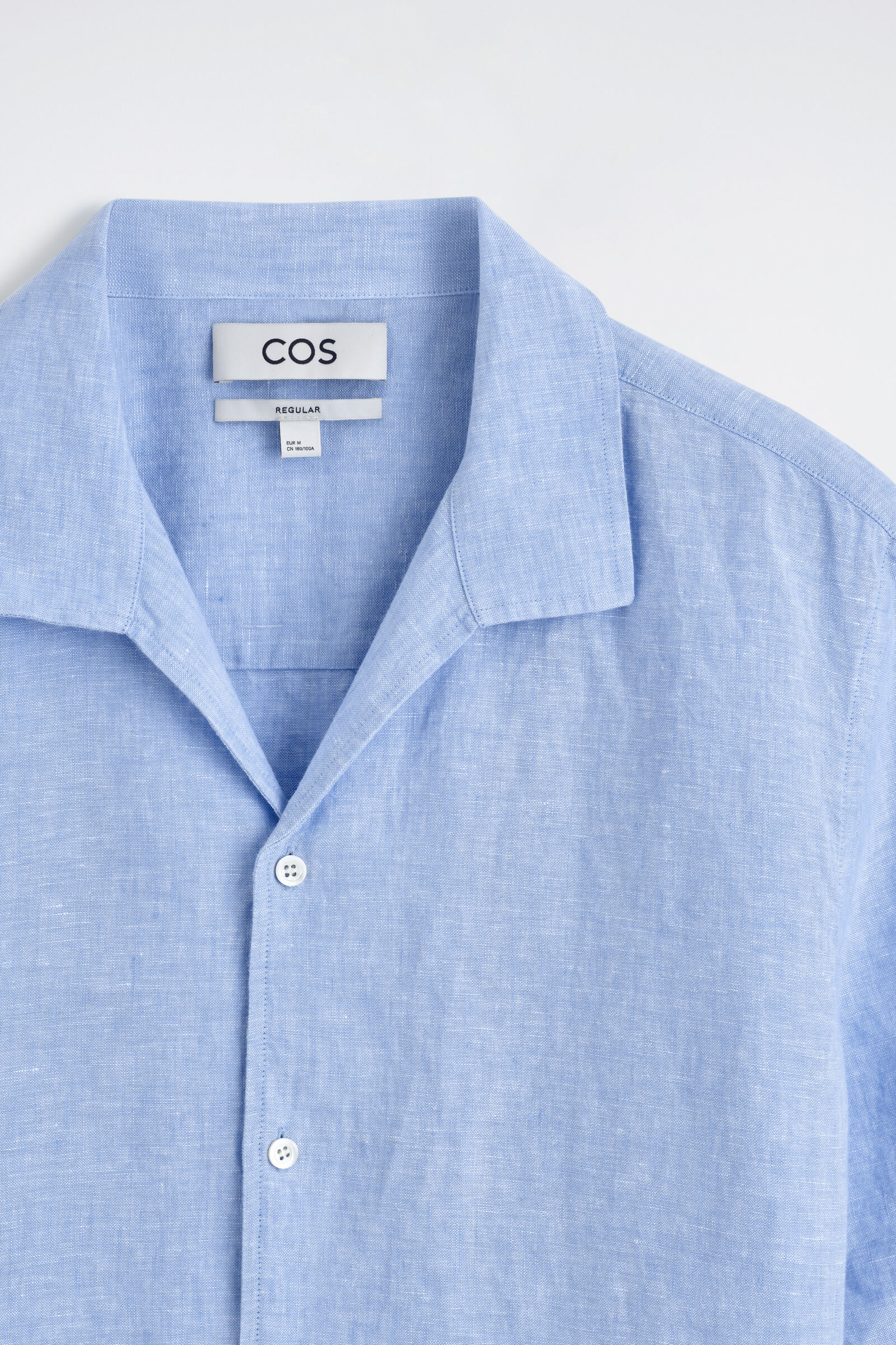 CAMP-COLLAR SHORT-SLEEVED LINEN SHIRT キャンプカラー半袖リネン 