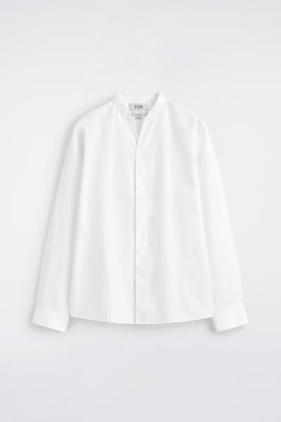 COS グランダッドカラー コットンシャツ