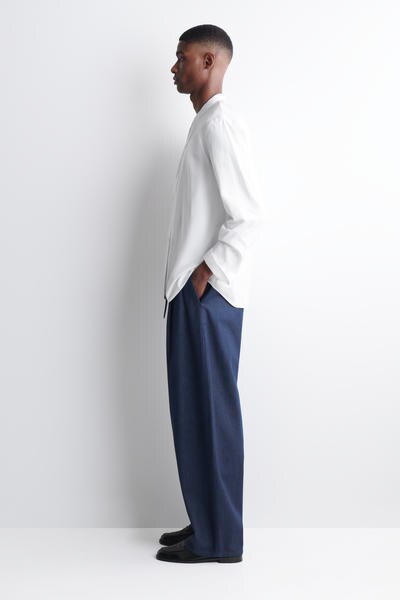 COS グランダッドカラー コットンシャツ