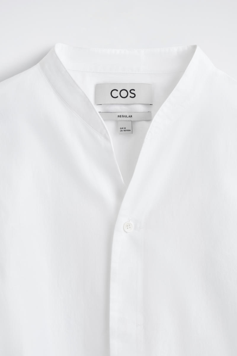 COS グランダッドカラー コットンシャツ