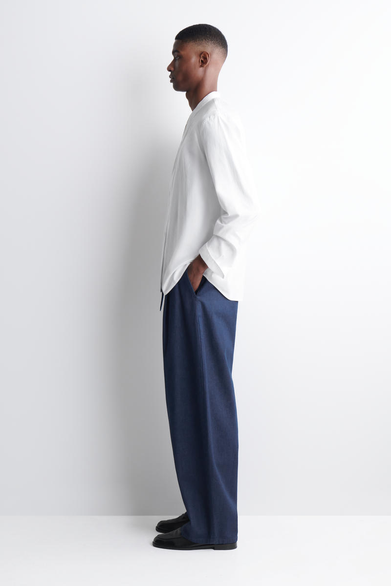 COS グランダッドカラー コットンシャツ