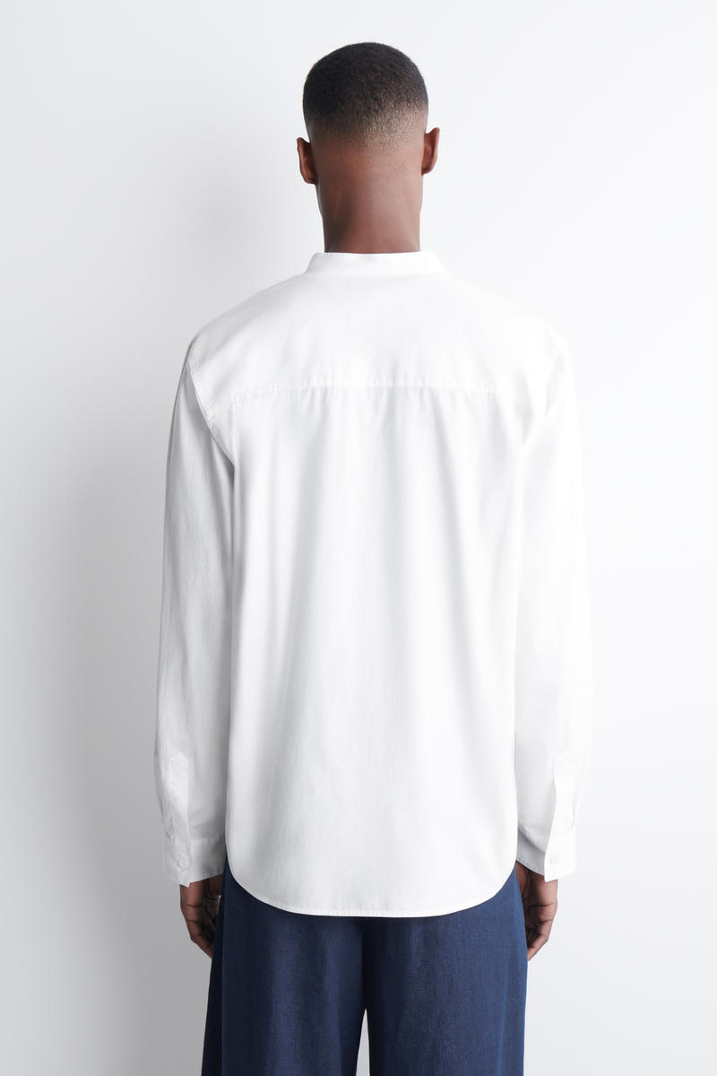 COS グランダッドカラー コットンシャツ