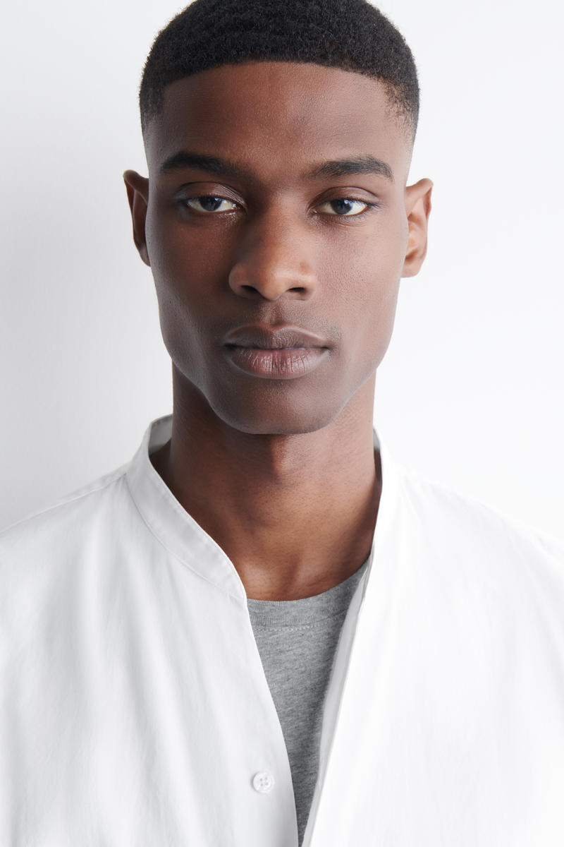 COS グランダッドカラー コットンシャツ