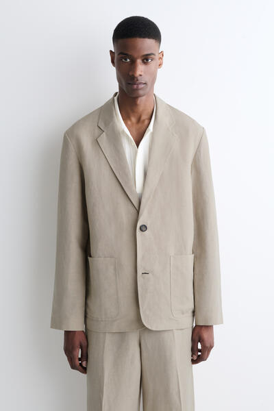 COS アンストラクチャード リネンブレンド ブレザー