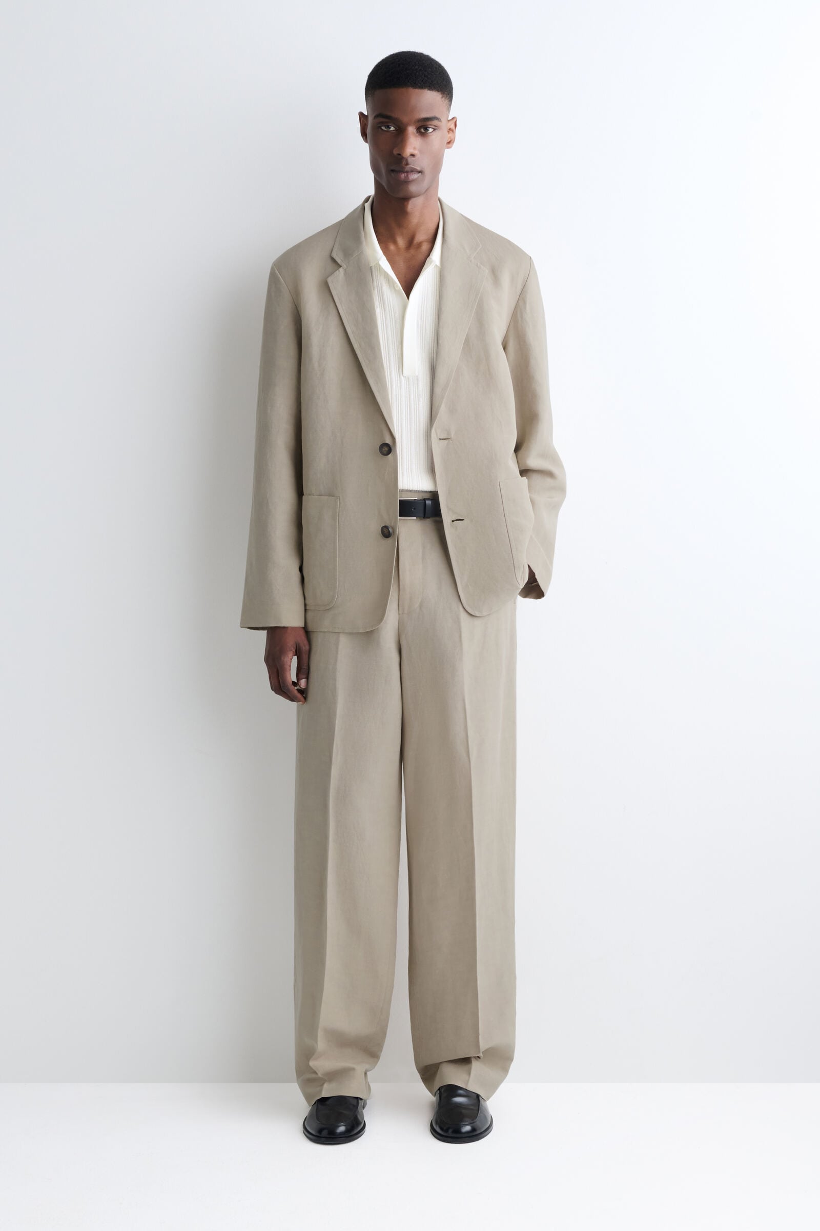 UNSTRUCTURED LINEN-BLEND BLAZER アンストラクチャード リネン 