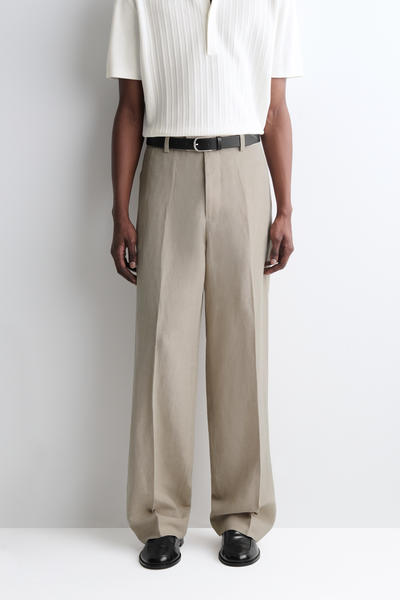 COS リネン ストレートレッグパンツ