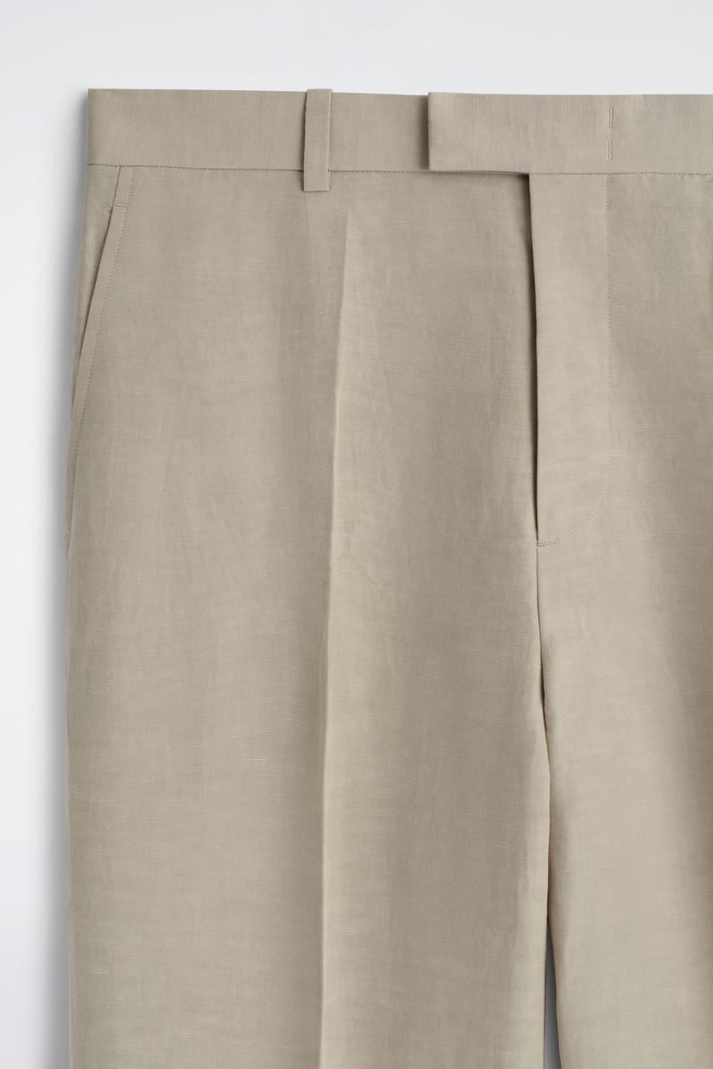COS リネン ストレートレッグパンツ