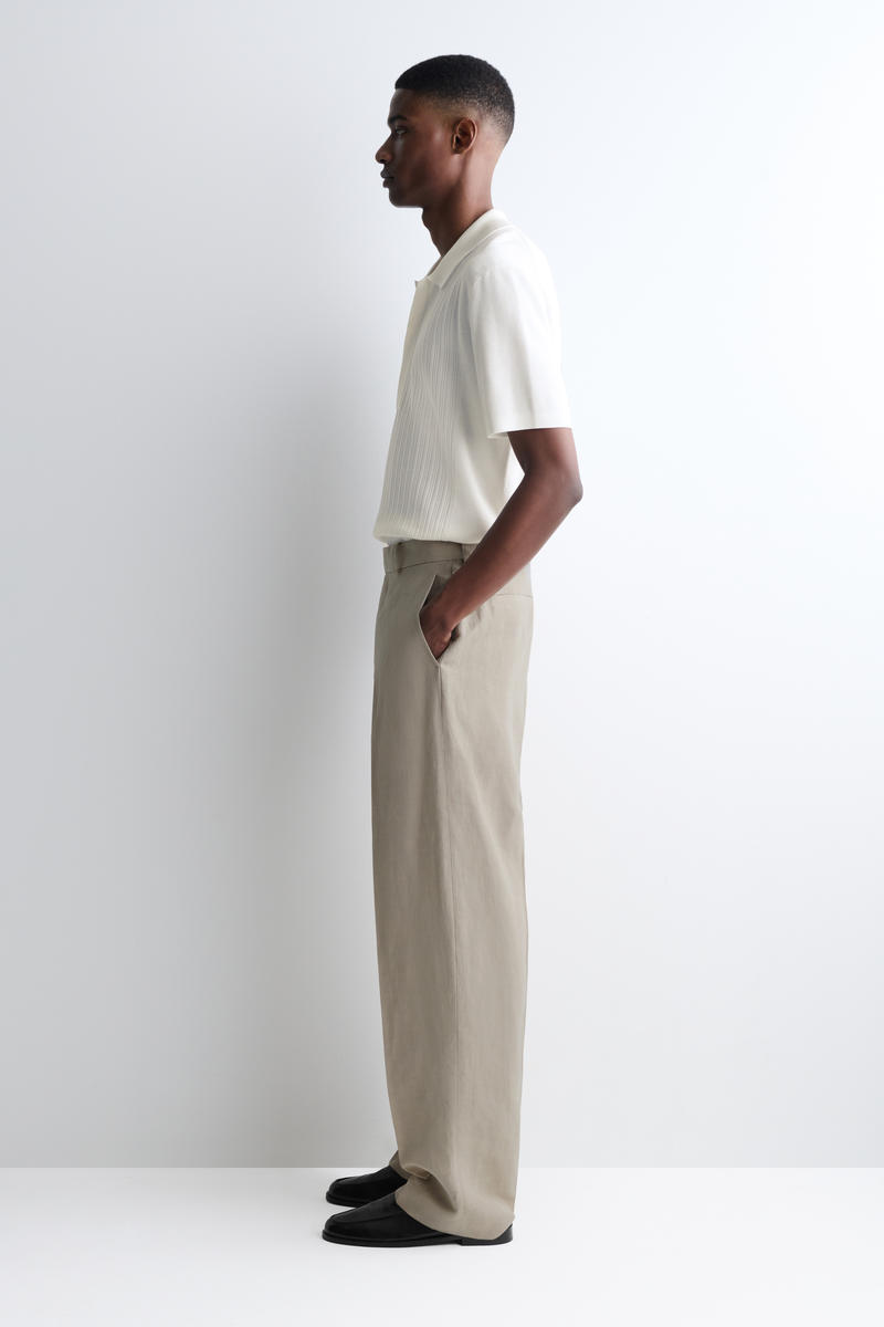 COS リネン ストレートレッグパンツ