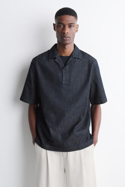 COS デニムプルオーバーシャツ