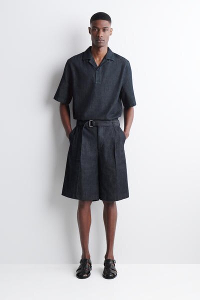 COS デニムプルオーバーシャツ