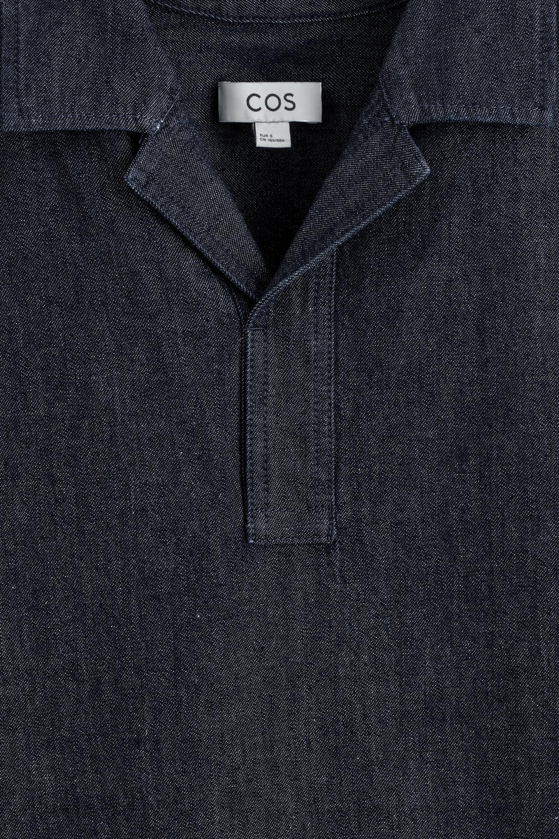 COS デニムプルオーバーシャツ
