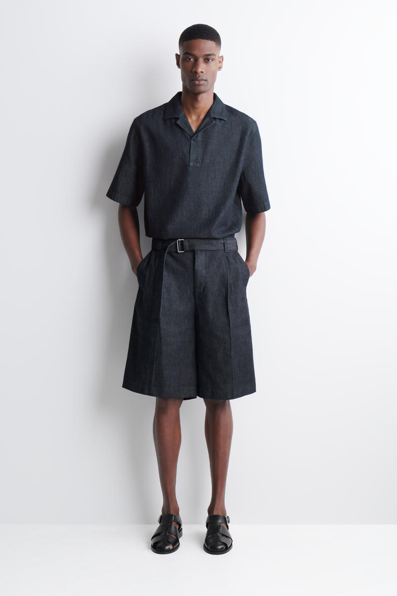 COS デニムプルオーバーシャツ