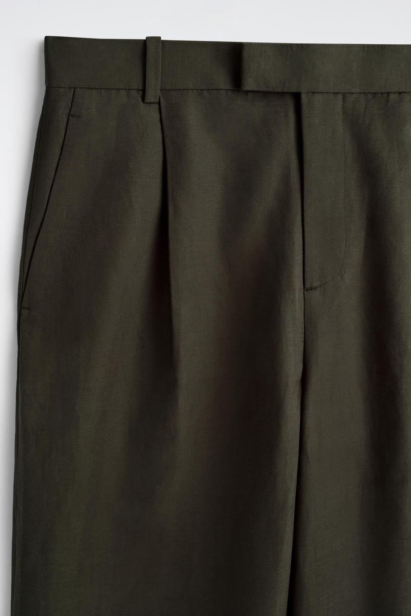 COS リネンブレンド ワイドレッグパンツ