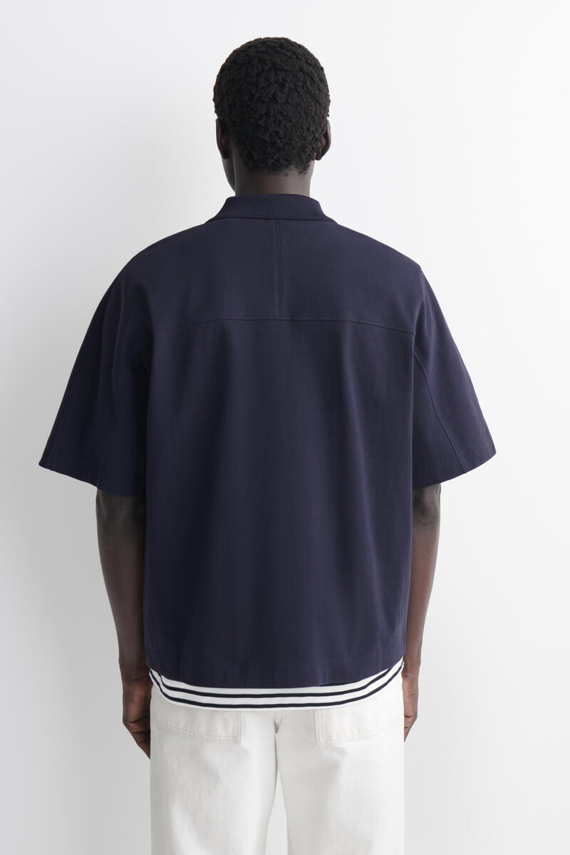 COS プレススタッド コットンポロシャツ