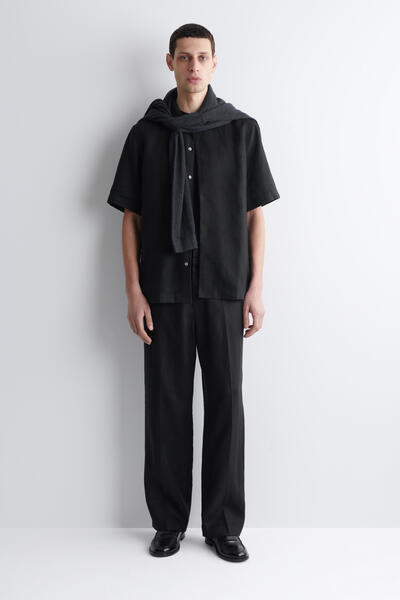 COS リネン ストレートレッグパンツ