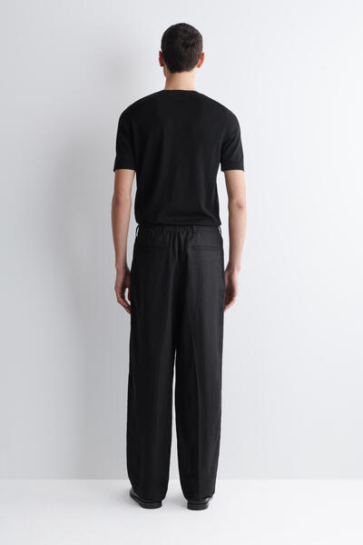 COS リネン ストレートレッグパンツ