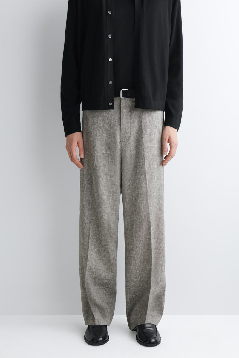 COS リネン ストレートレッグパンツ