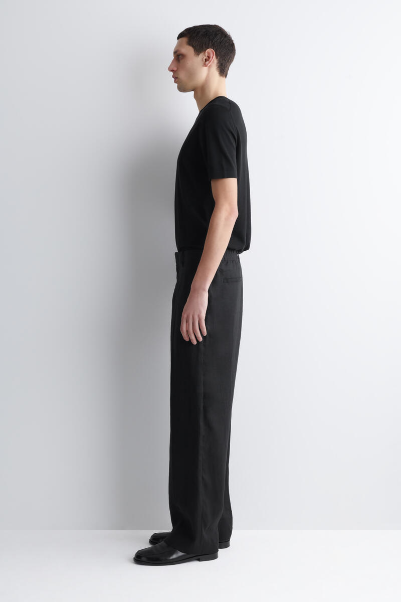 COS リネン ストレートレッグパンツ