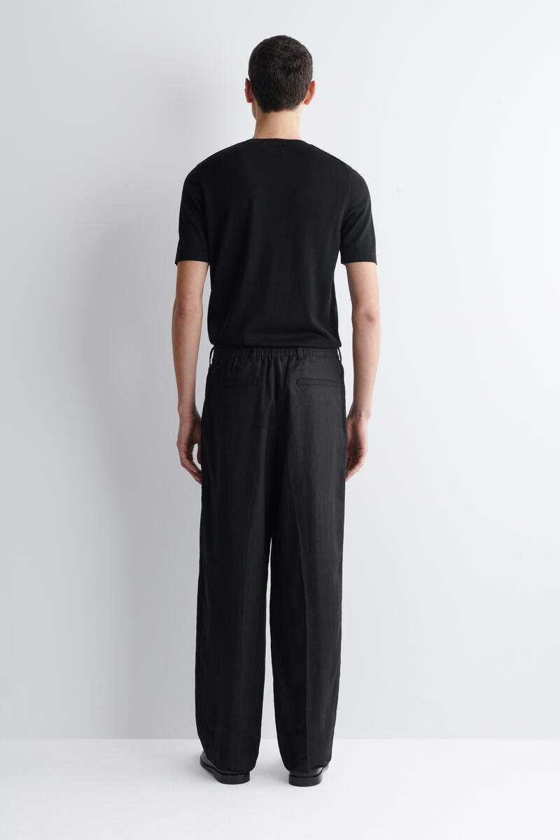 COS リネン ストレートレッグパンツ