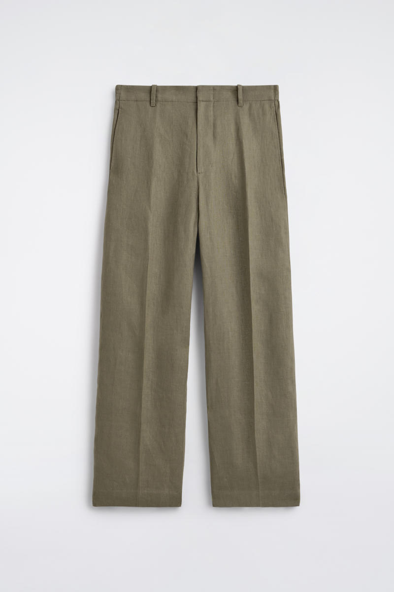 COS リネン ストレートレッグパンツ