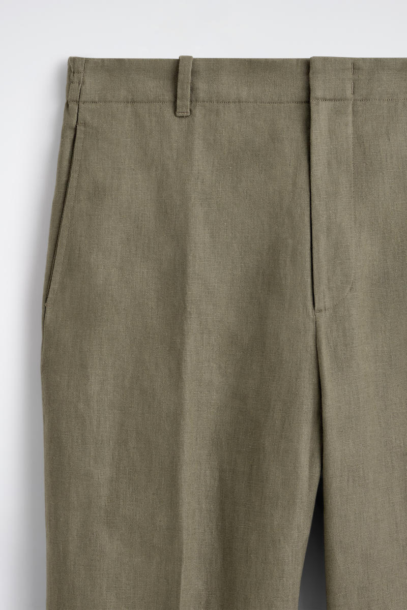 COS リネン ストレートレッグパンツ