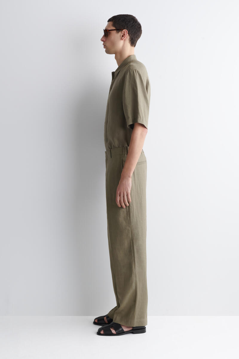 COS リネン ストレートレッグパンツ