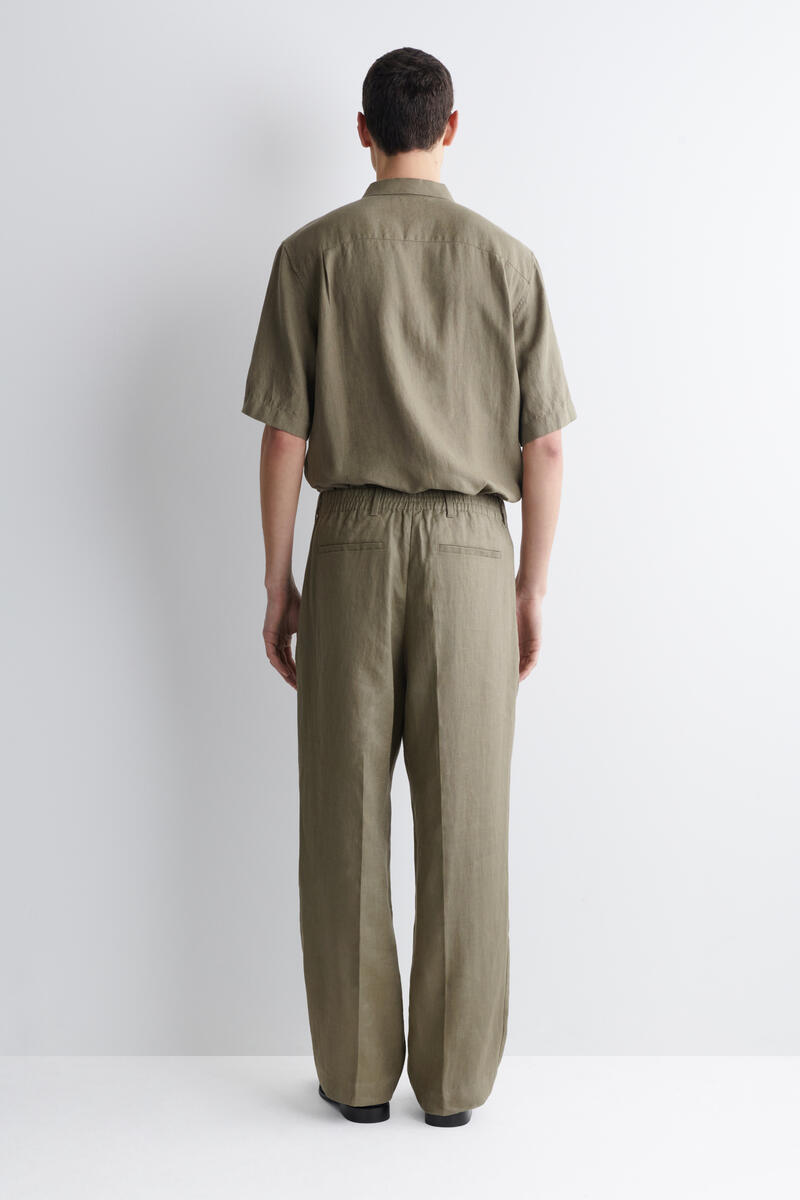 COS リネン ストレートレッグパンツ