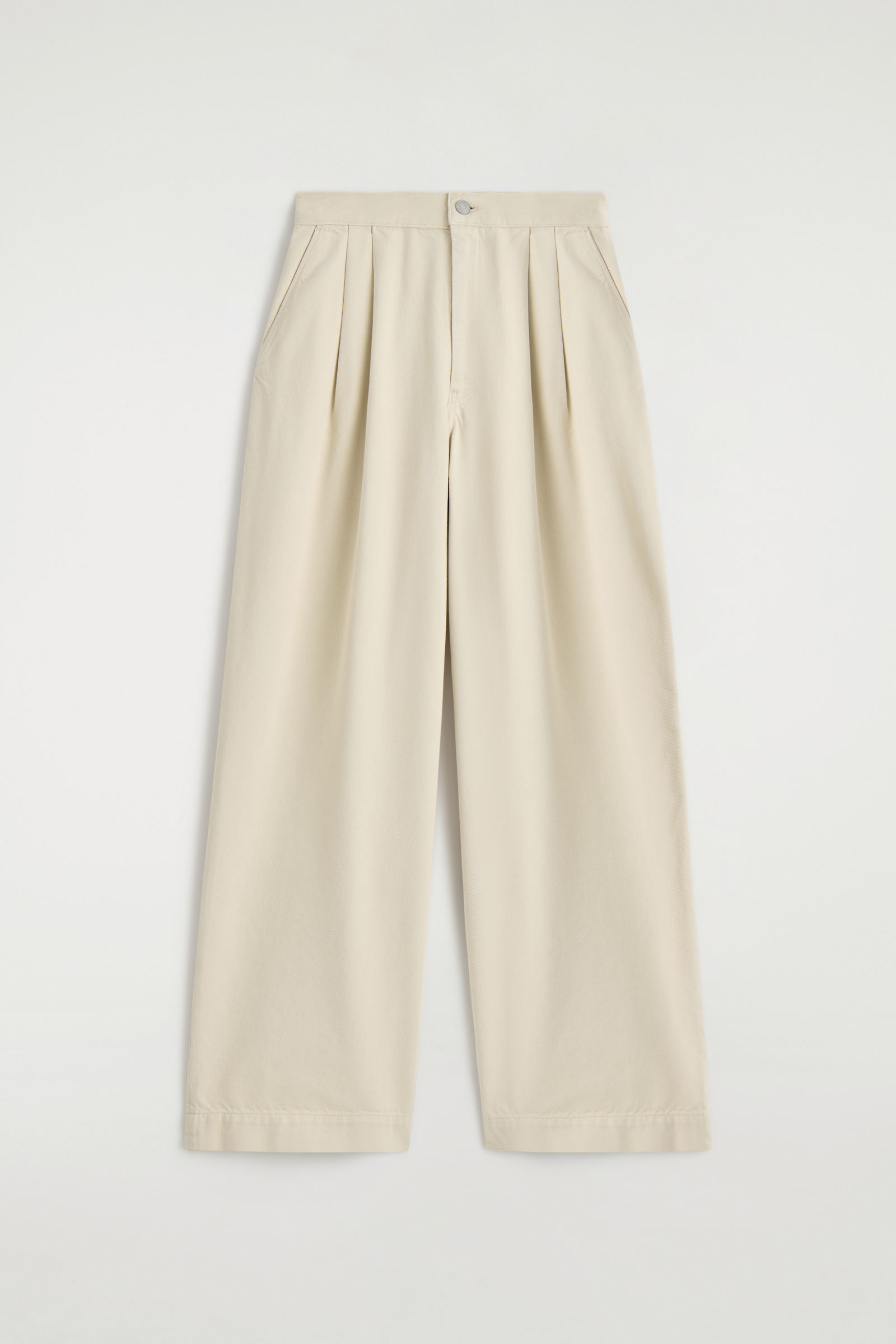 PLEATED WIDE-LEG DENIM TROUSERS タック入りワイドレッグデニムパンツ