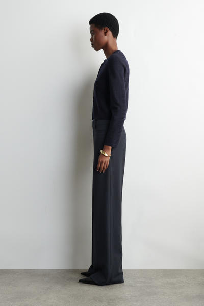 COS ジグザグ編みモヘア混カーディガン