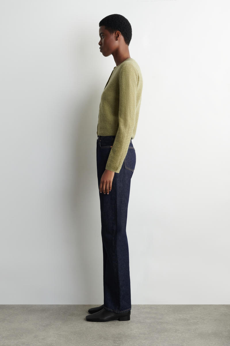 ZIGZAG-KNIT MOHAIR-BLEND CARDIGAN ジグザグ編みモヘア混カーディガン