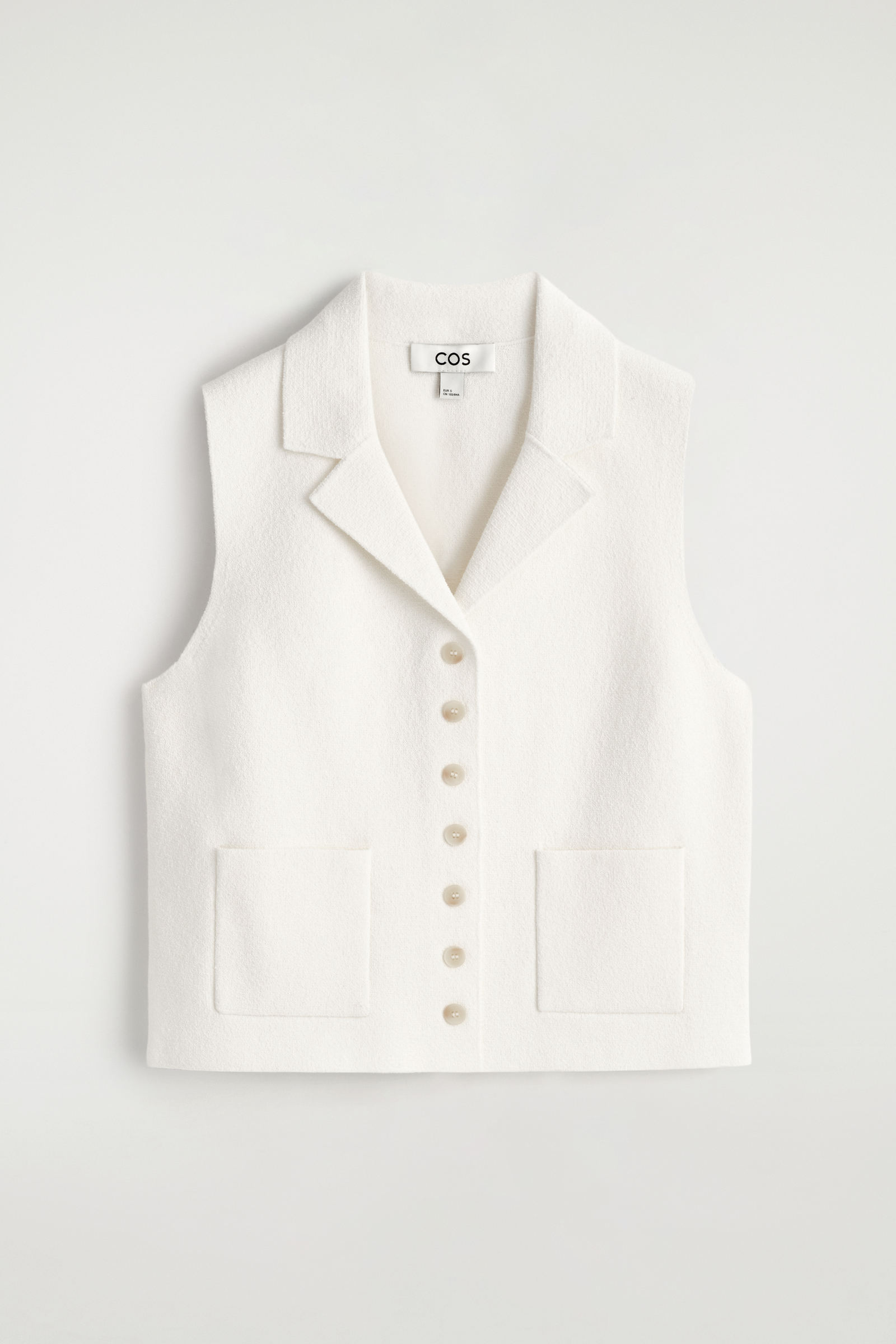 BOUCLE-KNIT WAISTCOAT ブークレニットベスト ホワイト｜COS コス 公式