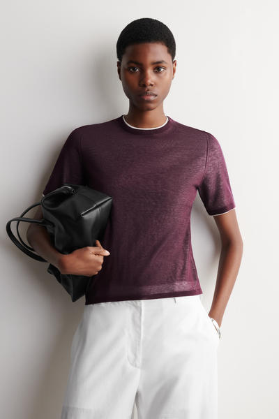 COS レイヤードニットTシャツ