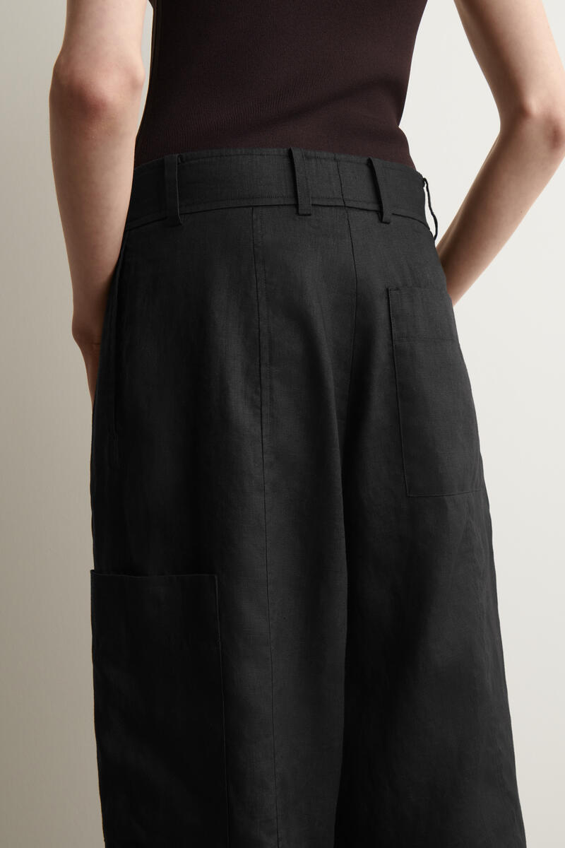 COS リネン ユーティリティ バミューダショーツ