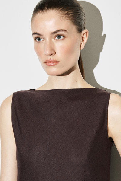 COS テーラード リネンミニワンピース