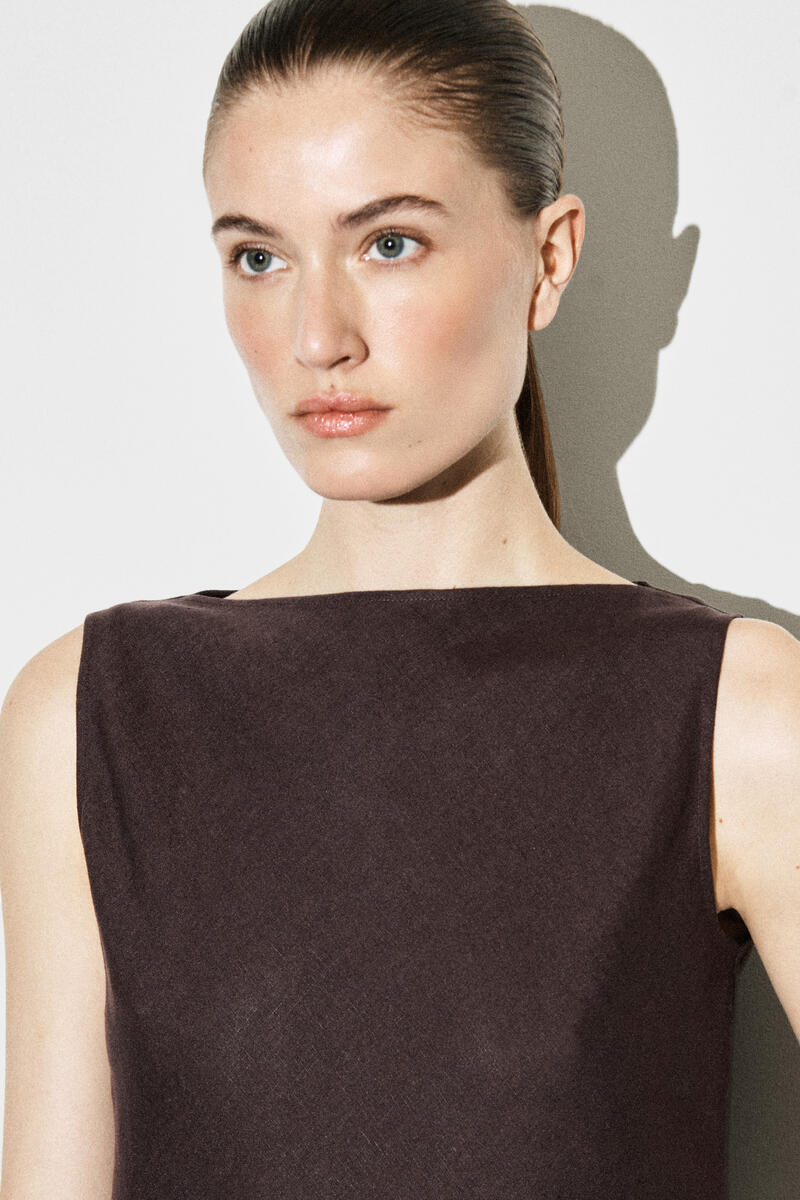 COS テーラード リネンミニワンピース