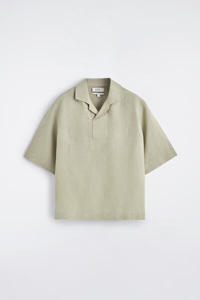 COS リネン ポップオーバーシャツ
