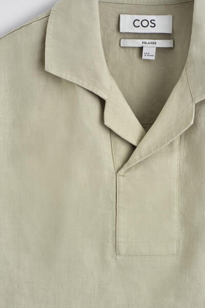 COS リネン ポップオーバーシャツ