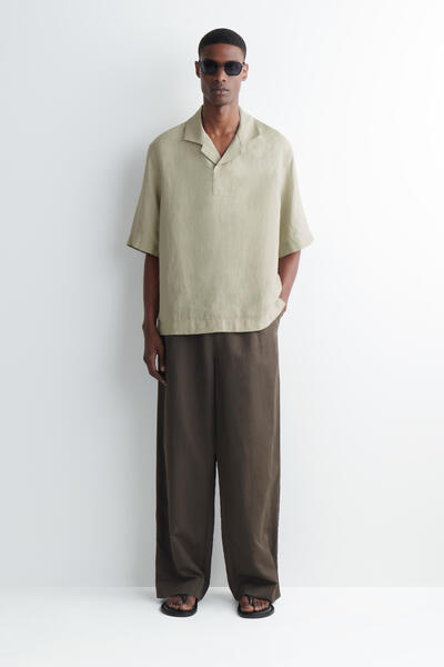 COS リネン ポップオーバーシャツ