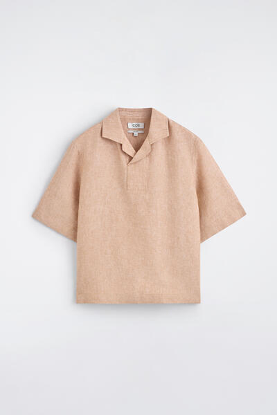 COS リネン ポップオーバーシャツ