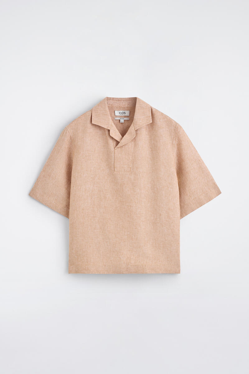 COS リネン ポップオーバーシャツ